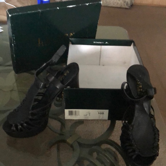 Ralph Lauren Fernanda black Vachetta size 10b - Picture 2 of 5